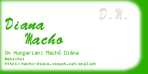 diana macho business card